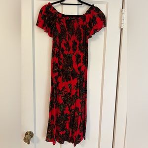 Zara Red Floral Dress